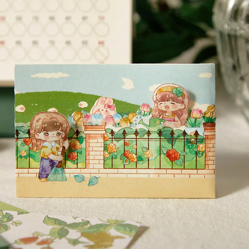 Cute Cartoon Irregular Shape Landscaping Washi Tape