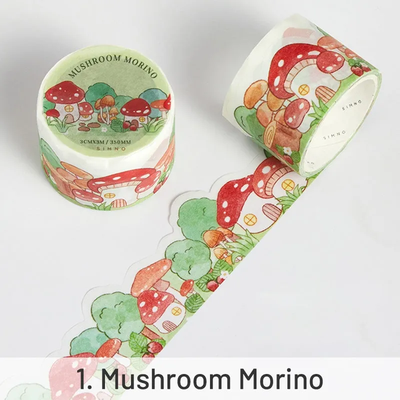 Cute Cartoon Irregular Shape Landscaping Washi Tape