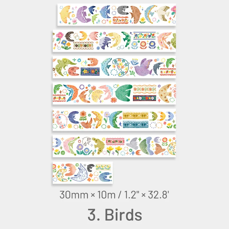 Cute Cartoon Orchard & Stationery Washi Tape