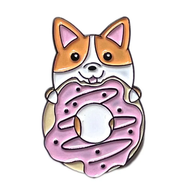 Cute Dog Corgi Enamel Pins Fashion Accessories Brooch Lapel Pin