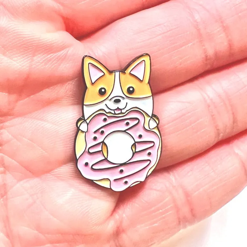 Cute Dog Corgi Enamel Pins Fashion Accessories Brooch Lapel Pin