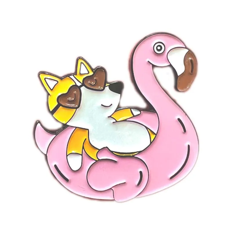 Cute Dog Corgi Enamel Pins Fashion Accessories Brooch Lapel Pin