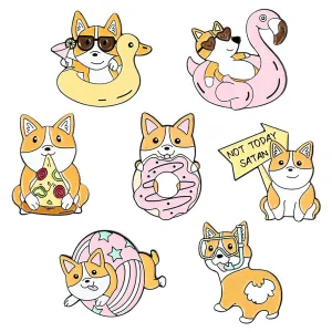 Cute Dog Corgi Enamel Pins Fashion Accessories Brooch Lapel Pin