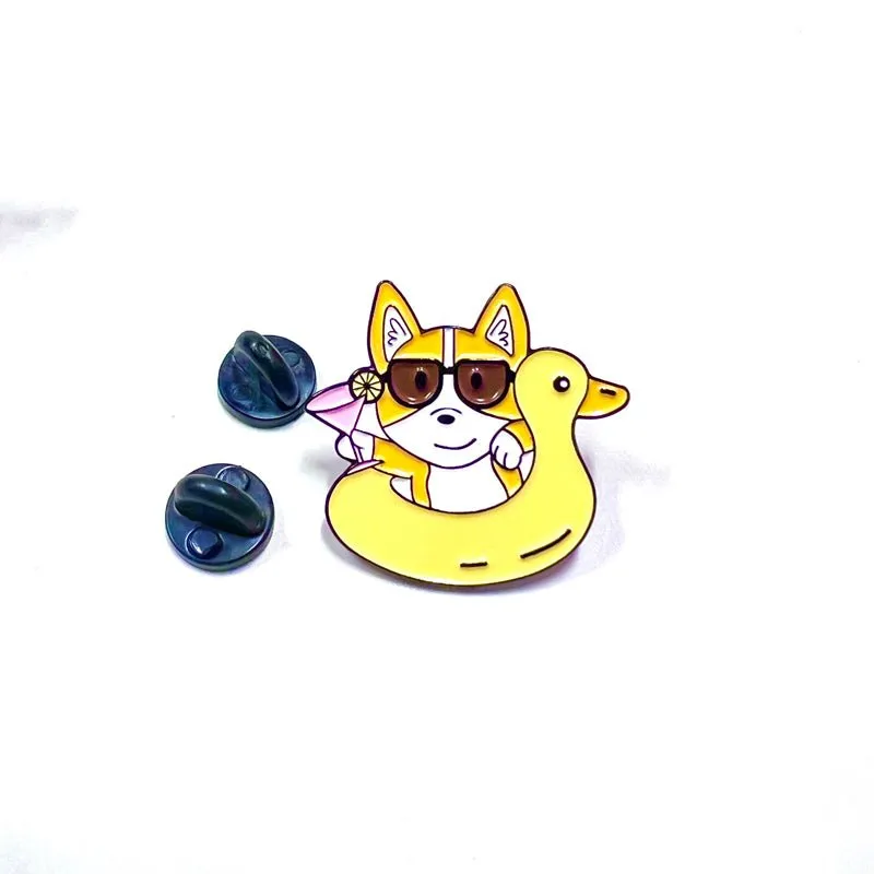 Cute Dog Corgi Enamel Pins Fashion Accessories Brooch Lapel Pin