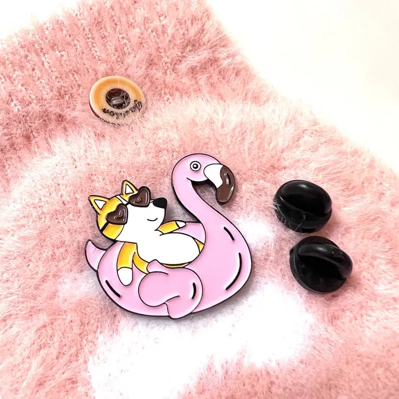 Cute Dog Corgi Enamel Pins Fashion Accessories Brooch Lapel Pin
