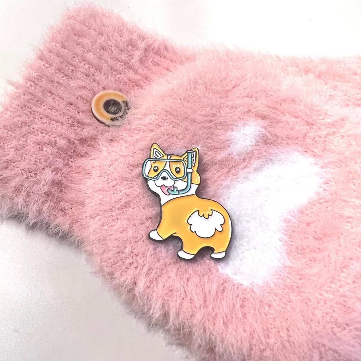 Cute Dog Corgi Enamel Pins Fashion Accessories Brooch Lapel Pin