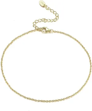 Cute Friendship Anklets, Women Anklets Jewelry Sterling Silver Simple Chain Womens Anklets Women's Jewelry Sets