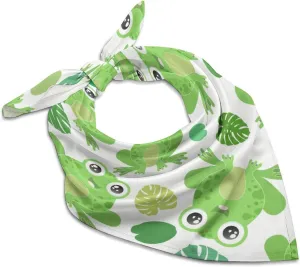 Cute Kawaii Frogs Bandana for Men Women Headscarf Handkerchief Scarf