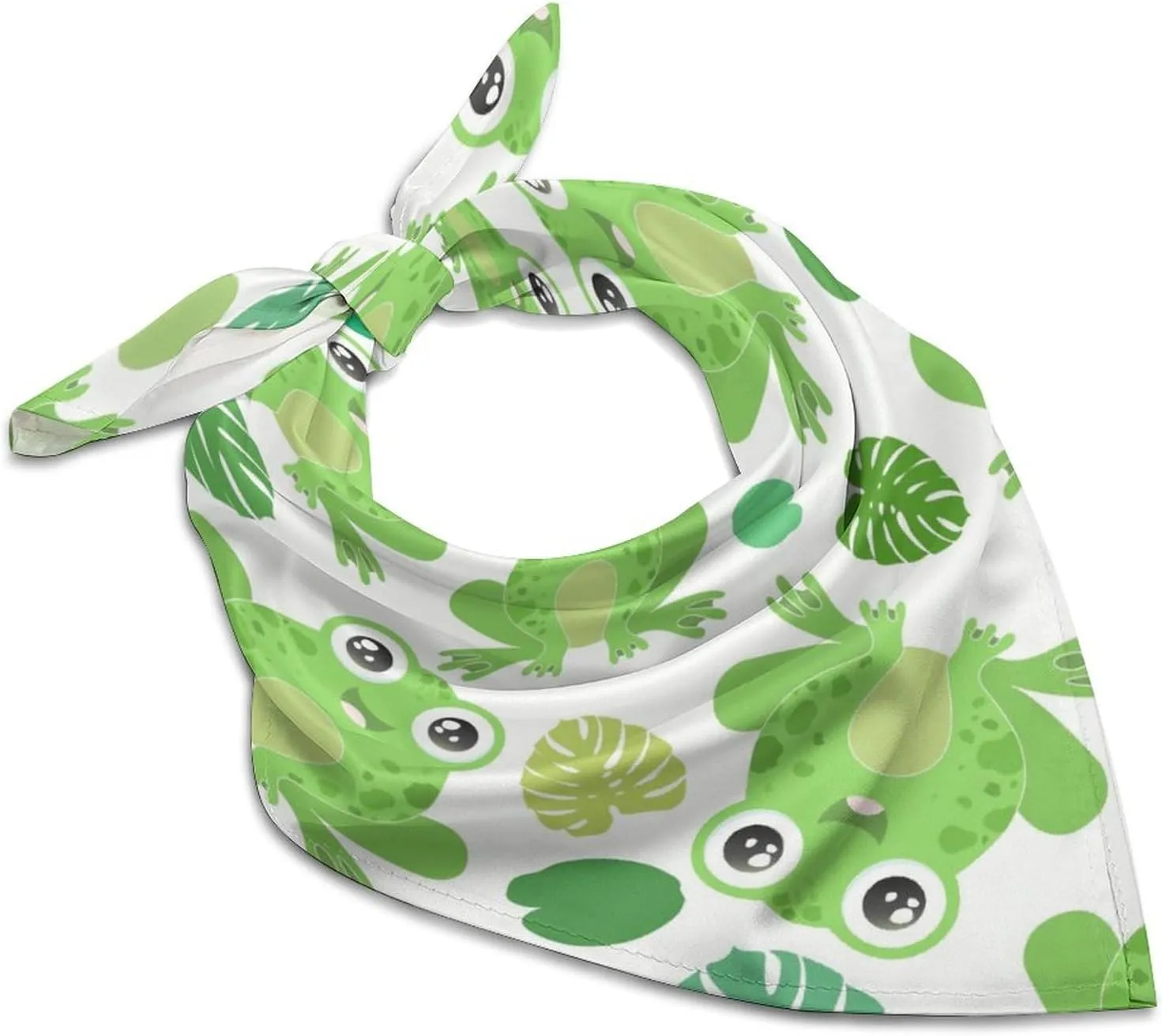 Cute Kawaii Frogs Bandana for Men Women Headscarf Handkerchief Scarf