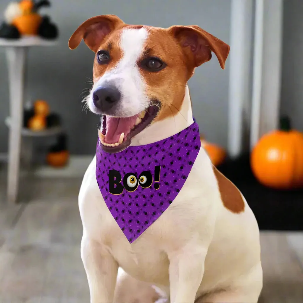 Cute Purple Halloween Bandana for Dogs and Cats