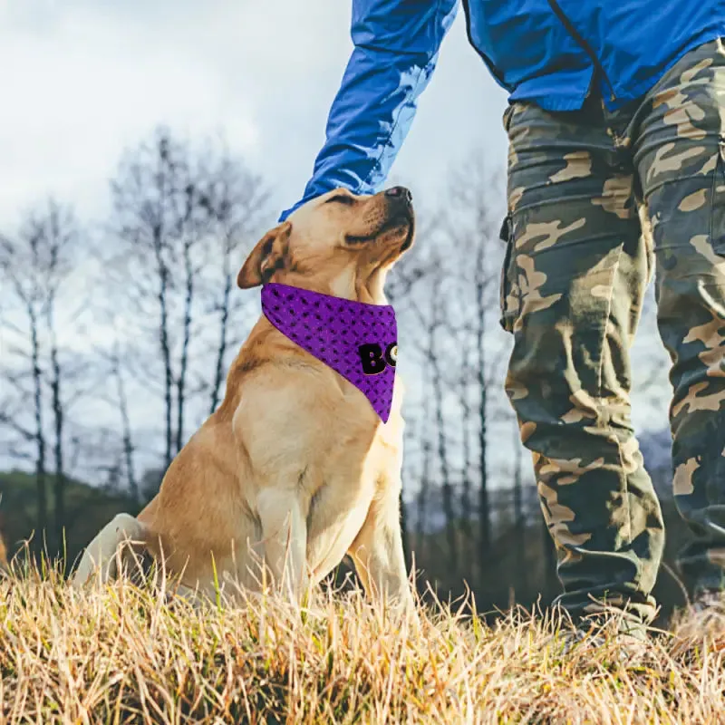 Cute Purple Halloween Bandana for Dogs and Cats
