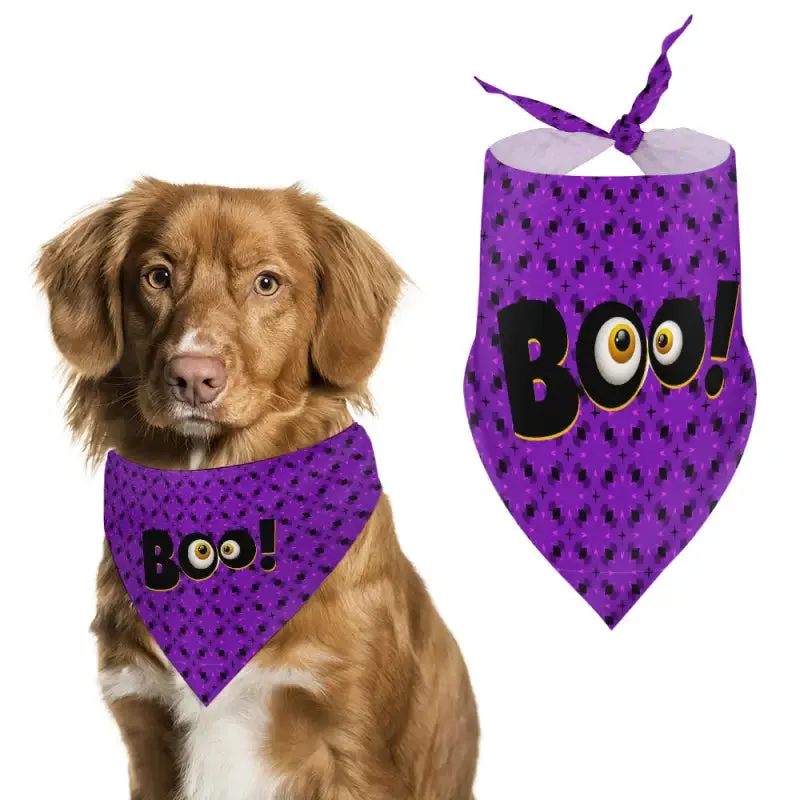 Cute Purple Halloween Bandana for Dogs and Cats