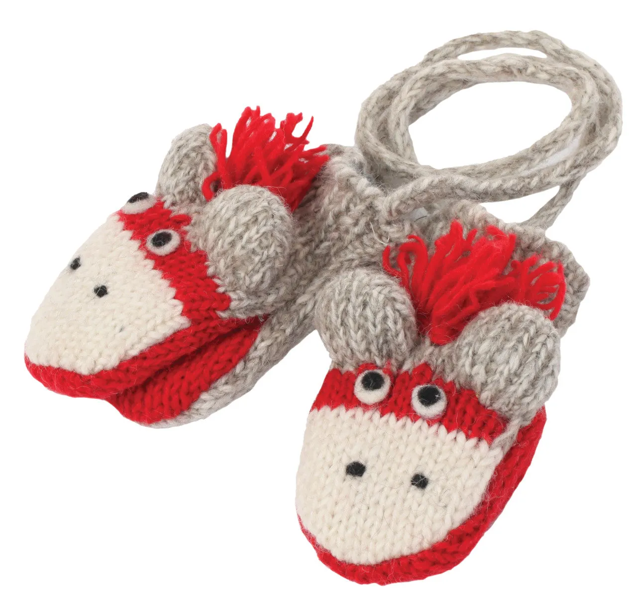CuteMonkey Mittens-Grey