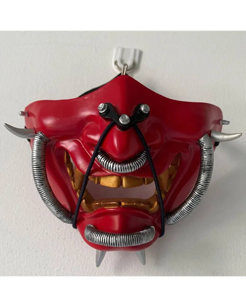 Cyberpunk Japanese Hannya Half Face Mask