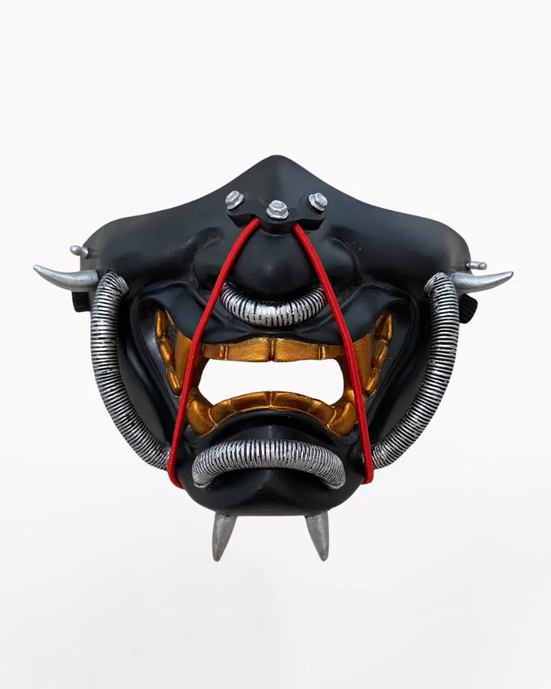 Cyberpunk Japanese Hannya Half Face Mask