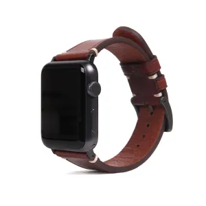 D7 Italian Buttero Leather Strap for Apple Watch SE / Series 1-9 38/40/41mm (Brown)