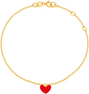 Daesar 18ct Gold Anklets for Women, Women Anklets Heart Gold Anklets for Women