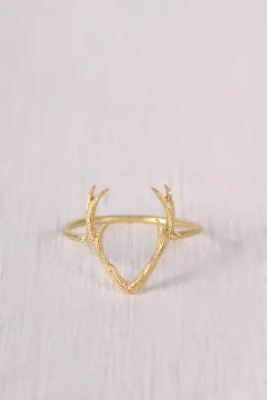 Dainty Antler Ring