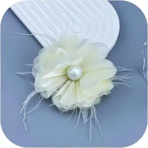 Dainty Fabric Rose Flower Large Brooch Lapel Pins Delicate Elegant Handmade Flower Brooches Pin Party Dance Banquet for Women Classic for Wedding Dress Suit Ceremony Clothes Accessories Jewelry Gifts