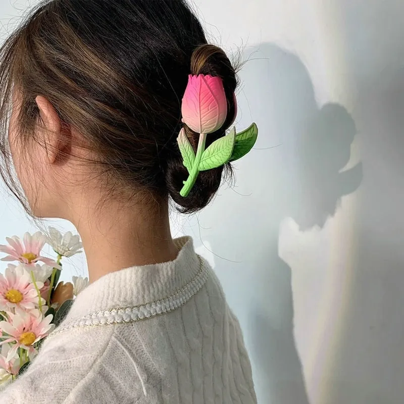 Dainty Floral Hair Claw Clip
