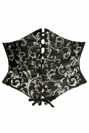 Daisy Corsets Lavish Black/Silver Brocade Corset Belt Cincher