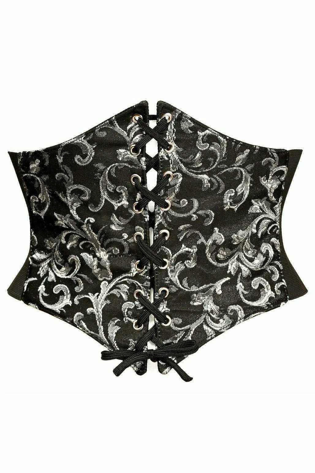 Daisy Corsets Lavish Black/Silver Brocade Corset Belt Cincher