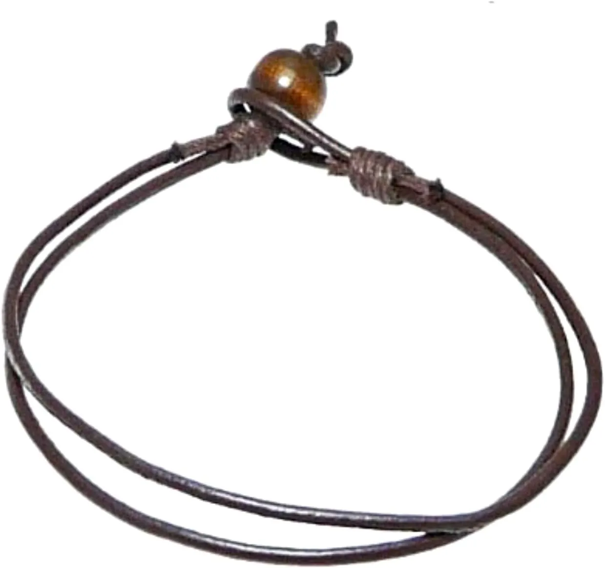 Dark Brown Leather Cord Bracelet Leather Wristband Surf Wristband Bracelet