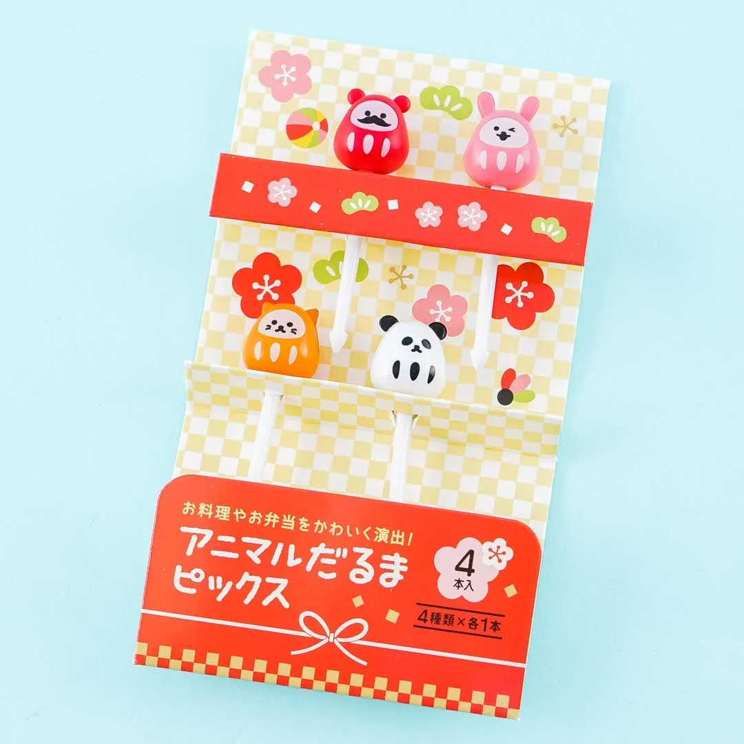 Daruma Animal Food Pick Set