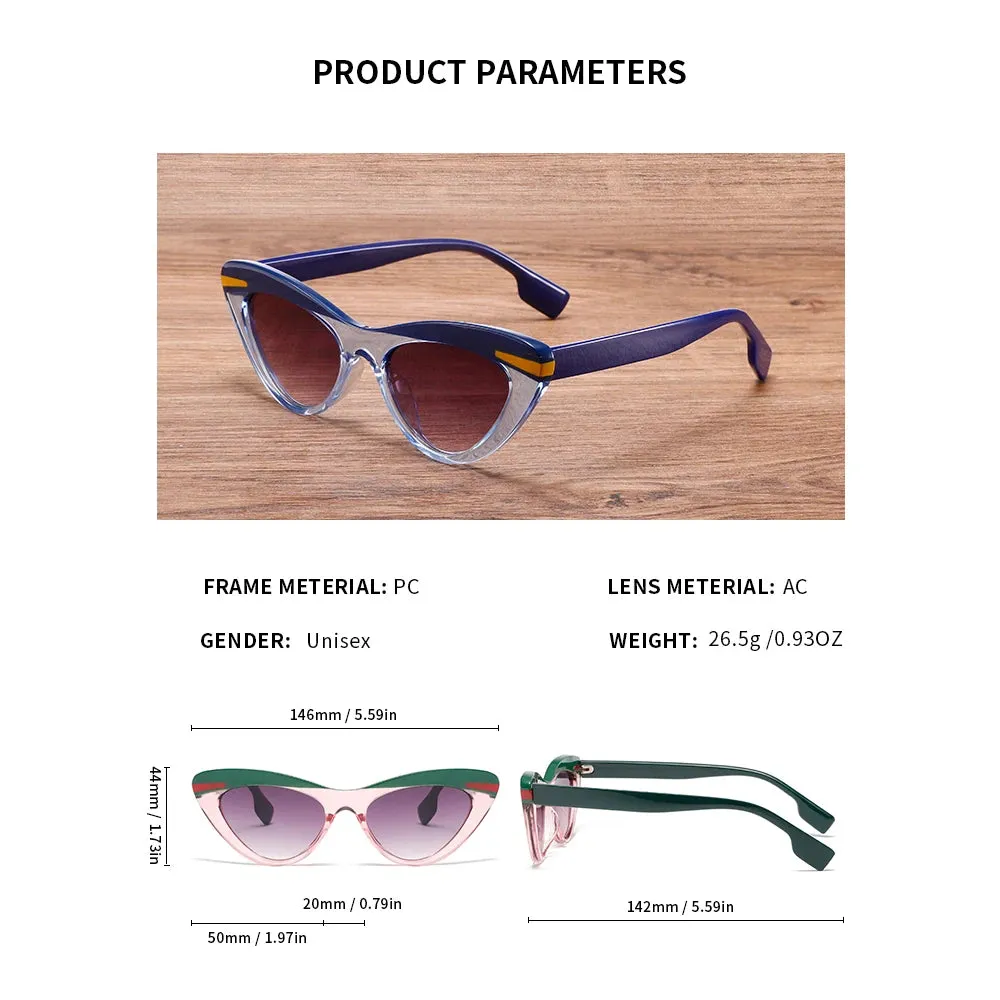 DDDLONG Retro Fashion Cat Eye Sunglasses
