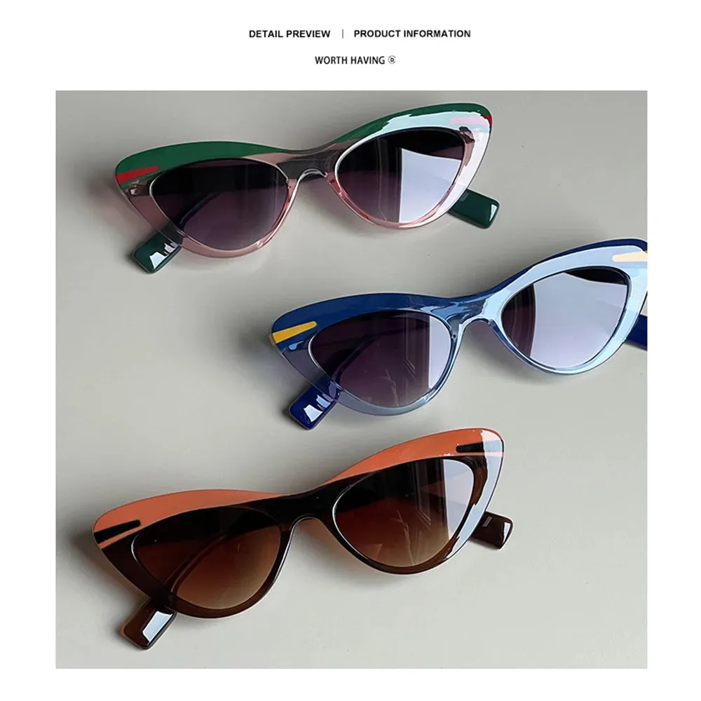 DDDLONG Retro Fashion Cat Eye Sunglasses