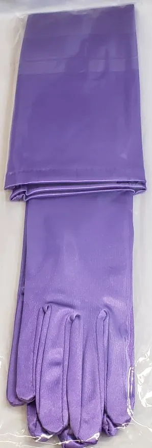 Delia -- Women's Satin Opera Length Gloves