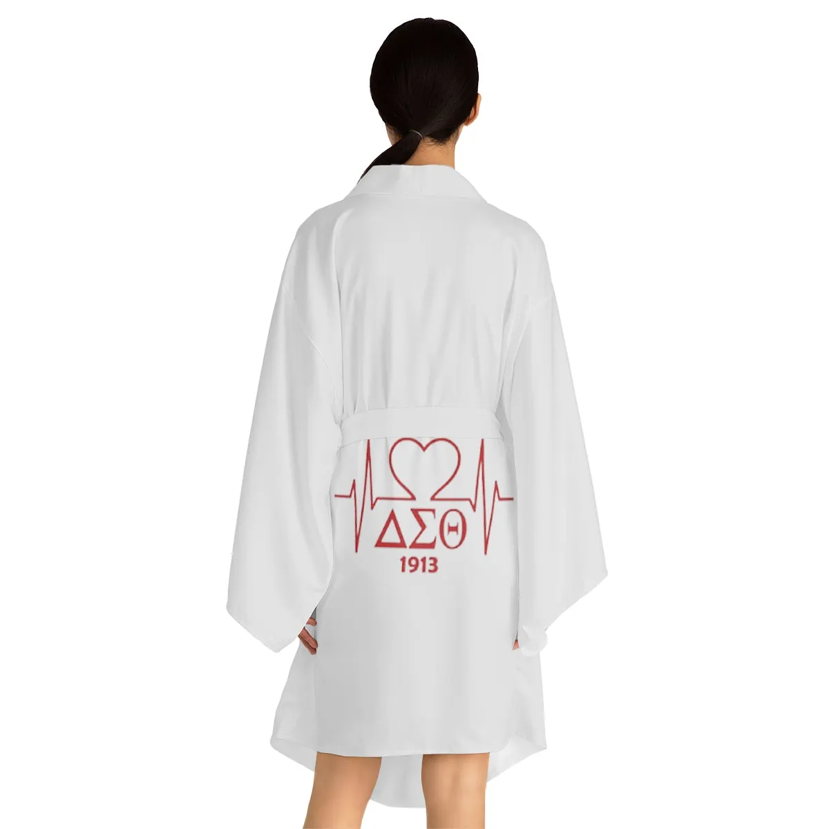 Delta Heartbeat Long Sleeve Kimono Robe