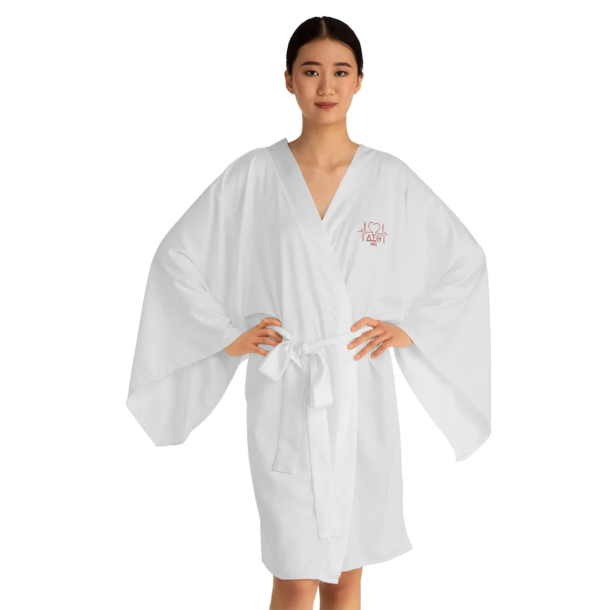 Delta Heartbeat Long Sleeve Kimono Robe