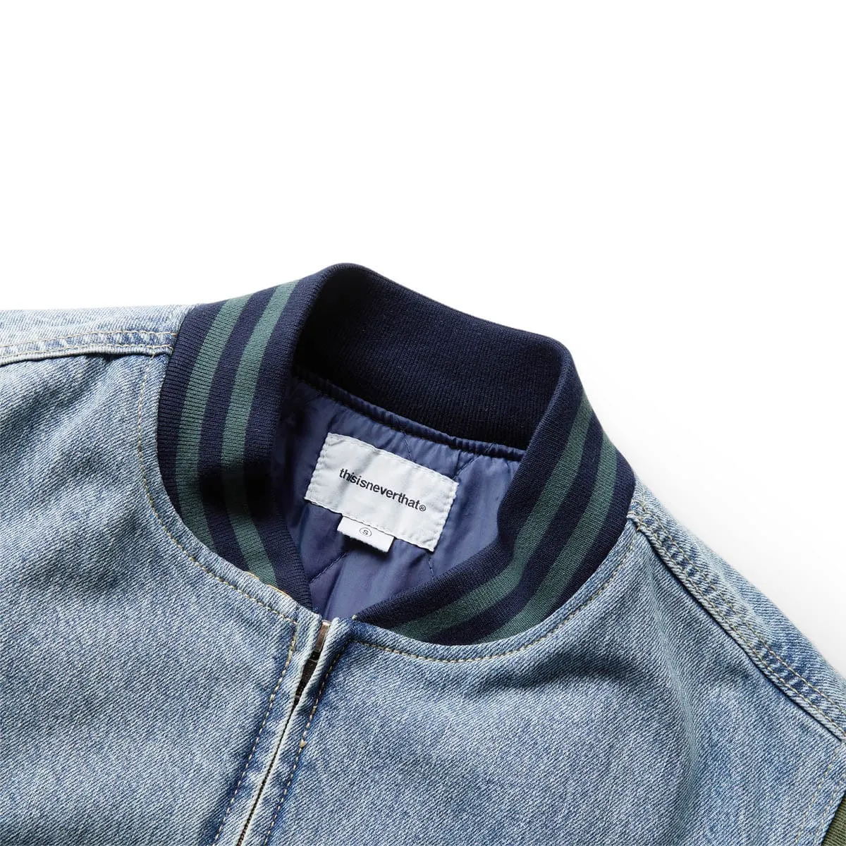 DENIM VARSITY JACKET