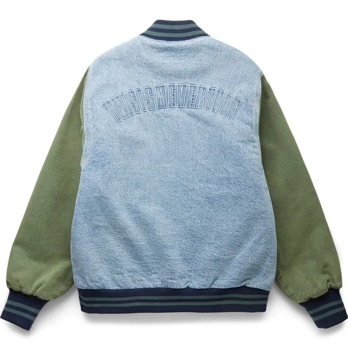 DENIM VARSITY JACKET