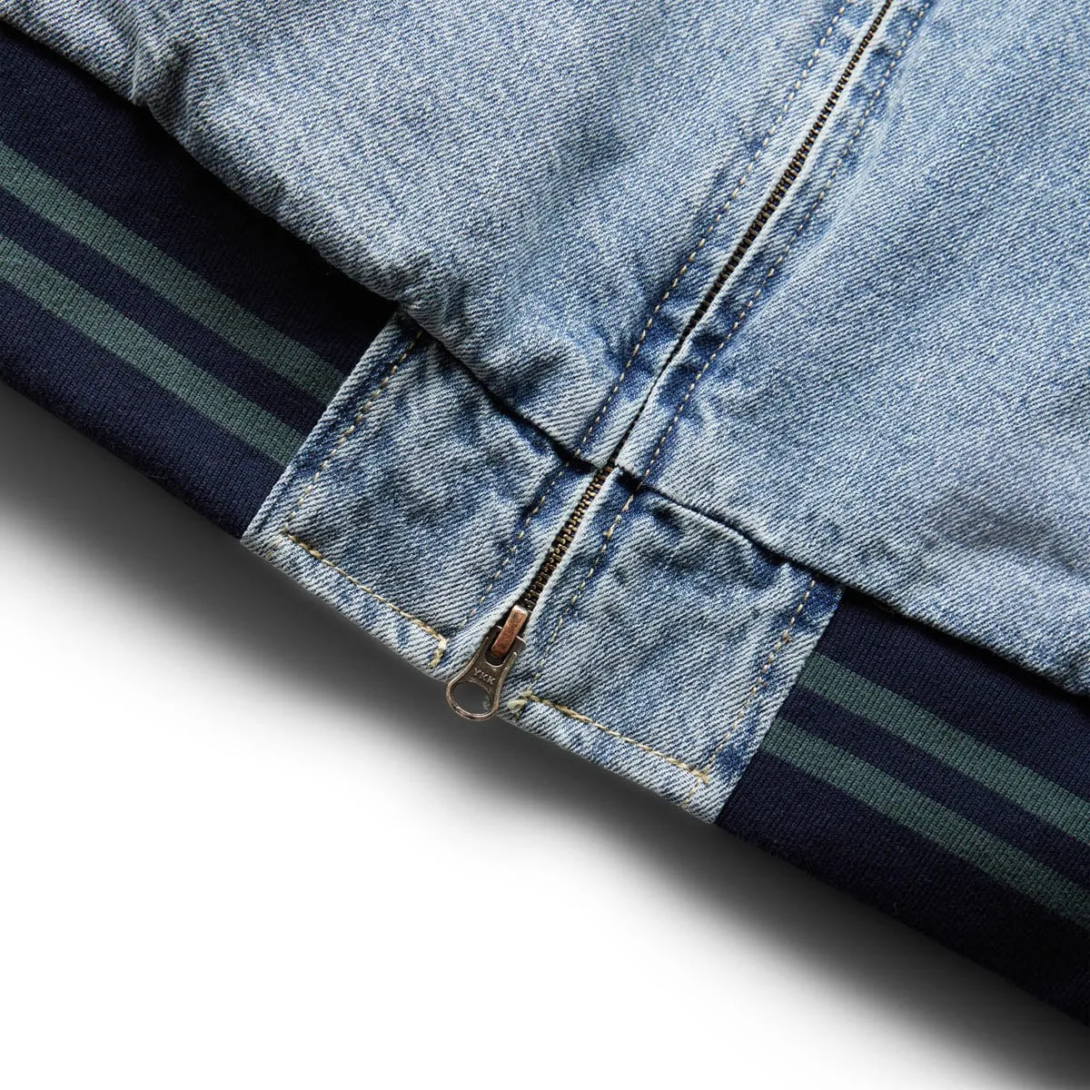DENIM VARSITY JACKET