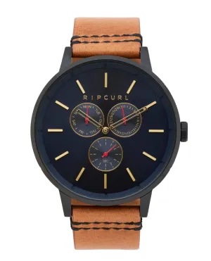 Detroit Multi Eye Midnight Leather Watch