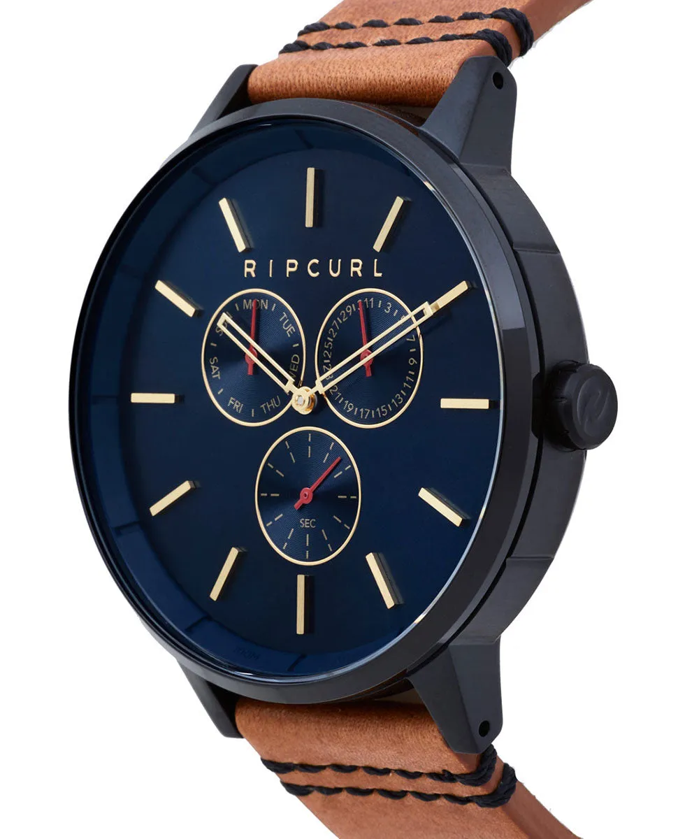 Detroit Multi Eye Midnight Leather Watch