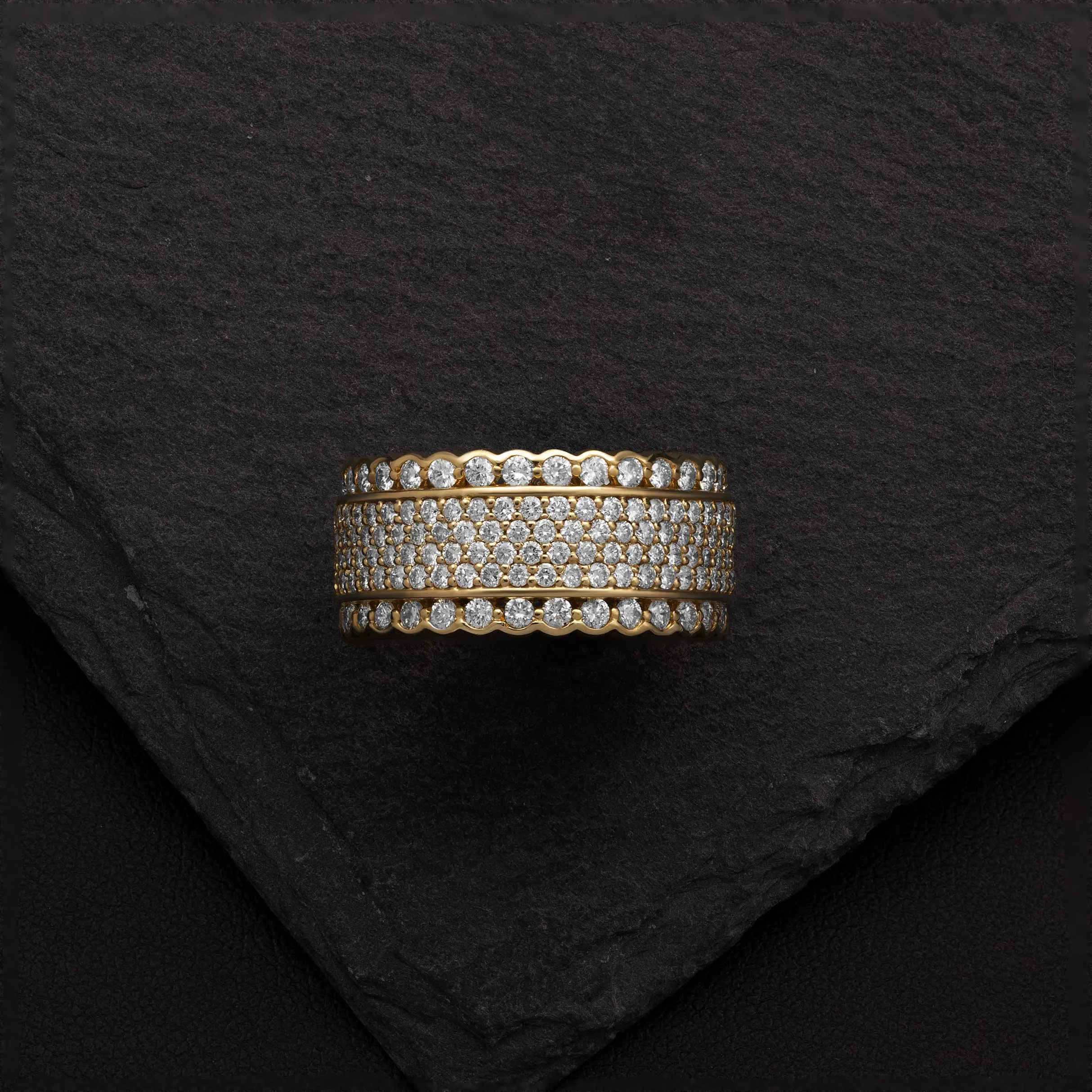 Diamond Band Ring 2.70ct 14K Yellow Gold