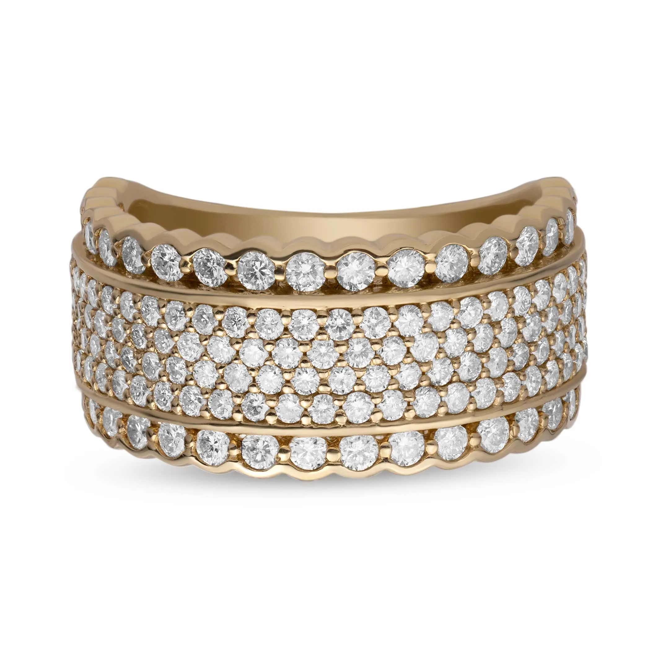 Diamond Band Ring 2.70ct 14K Yellow Gold