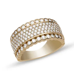 Diamond Band Ring 2.70ct 14K Yellow Gold