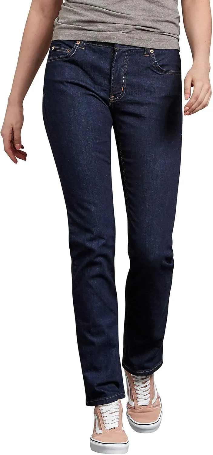 Dickies Women's Perfect Shape Denim Jean-Straight Stretch