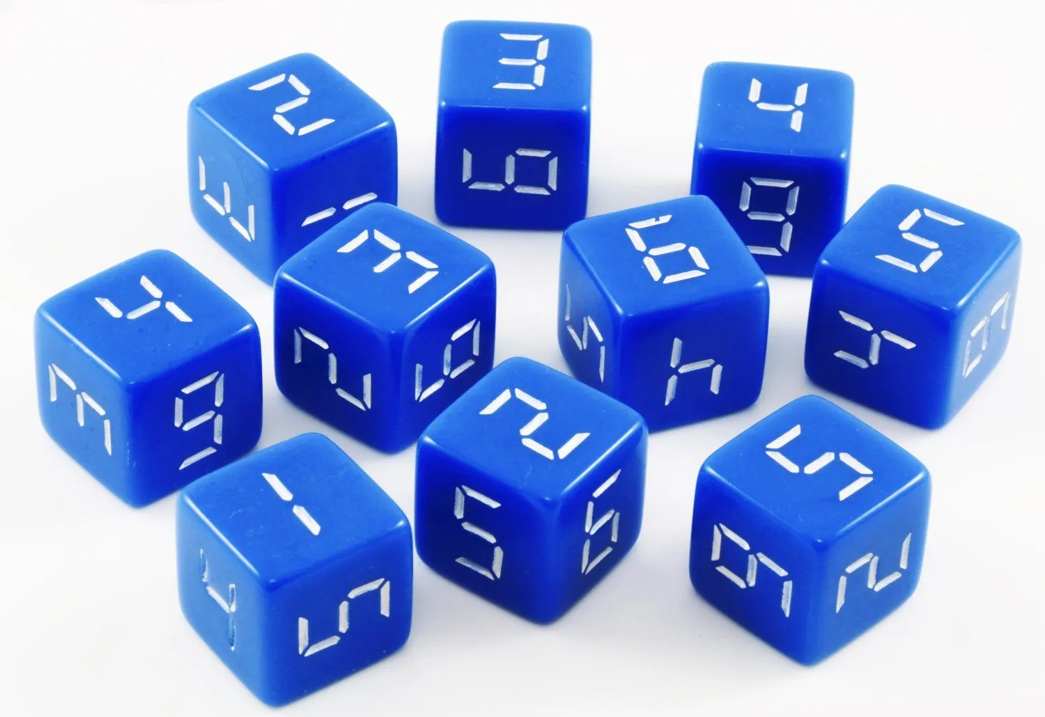 Digital Dice (Blue) | 10 X D6 Dice Set