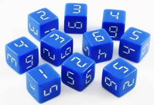 Digital Dice (Blue) | 10 X D6 Dice Set