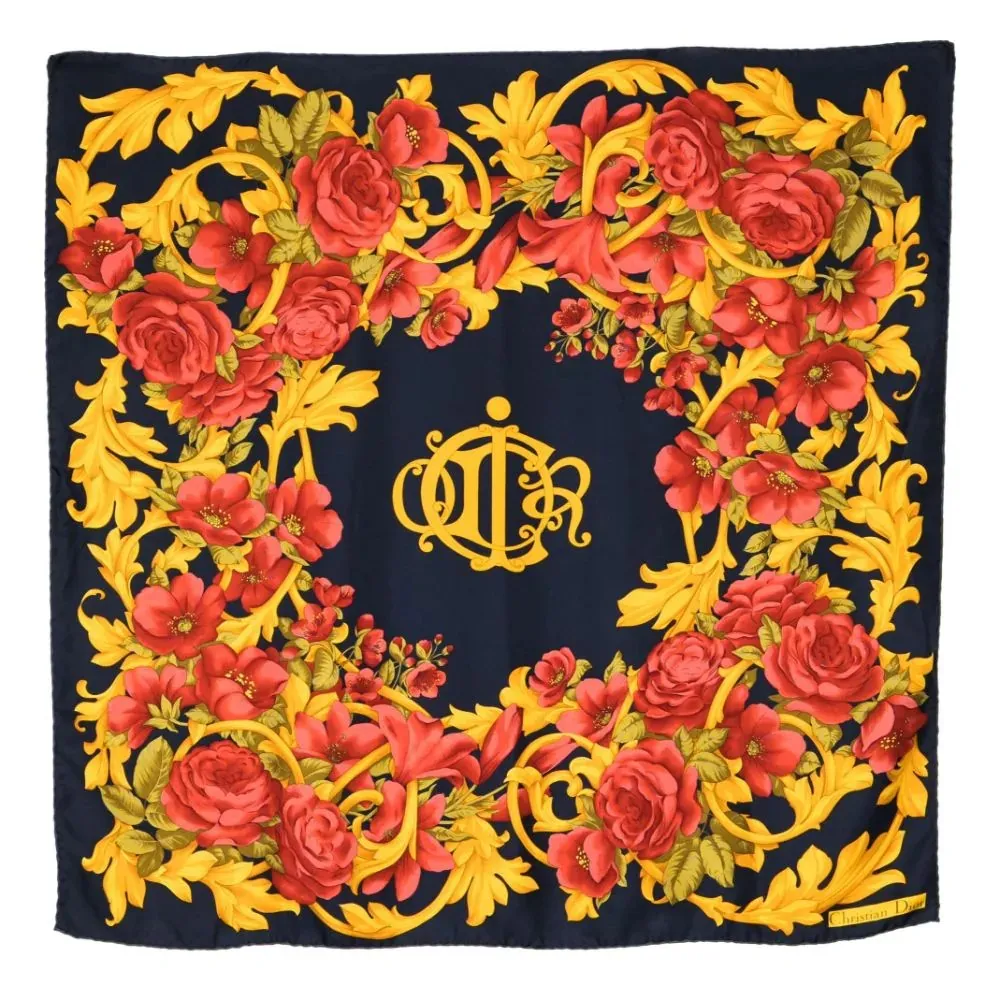 Dior Floral Baroque Silk Scarf