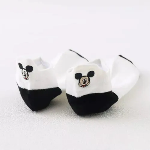 Disney 1pair women Boat socks Mickey cute cartoon Japanese Korean