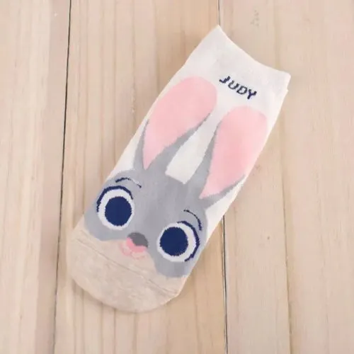 Disney 1pair women Boat socks Mickey cute cartoon Japanese Korean
