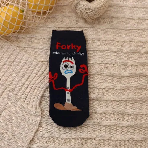 Disney 1pair women Boat socks Mickey cute cartoon Japanese Korean
