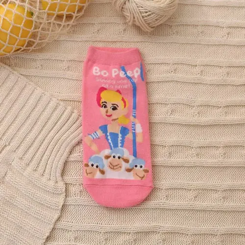 Disney 1pair women Boat socks Mickey cute cartoon Japanese Korean