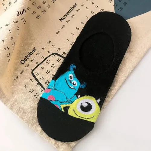 Disney 1pair women Boat socks Mickey cute cartoon Japanese Korean